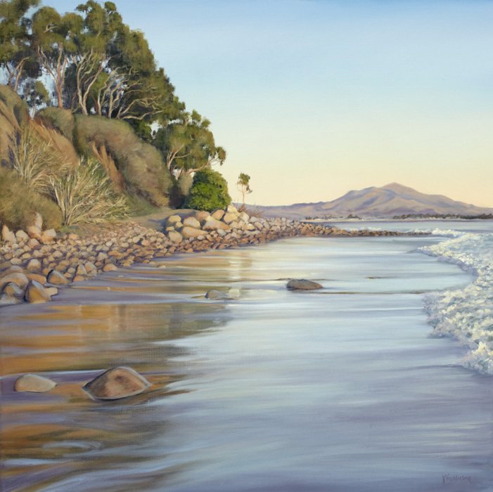 santa barbara beach paINTING