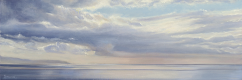 santa claus lane landscape beach painting