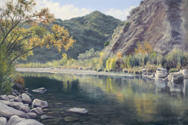santa ynez creek landscape painting
