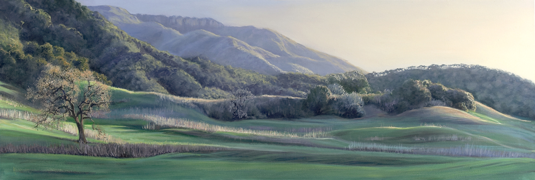 landscape print of solvang california countryside