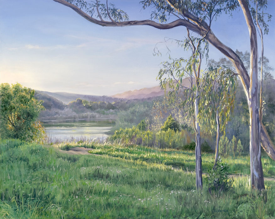 lake los caneros in spring