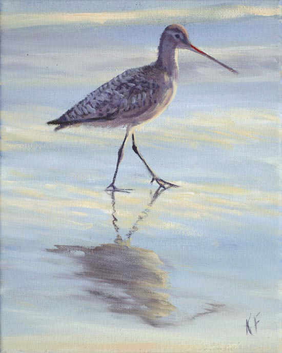 Sandpiper painting in Santa Barbara