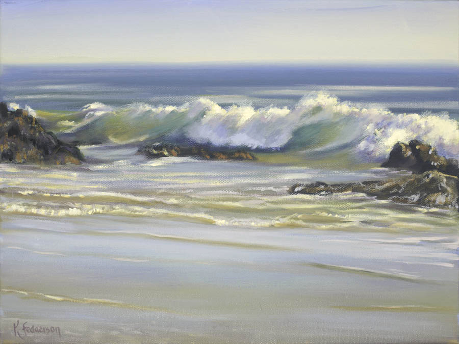 painitng of waves