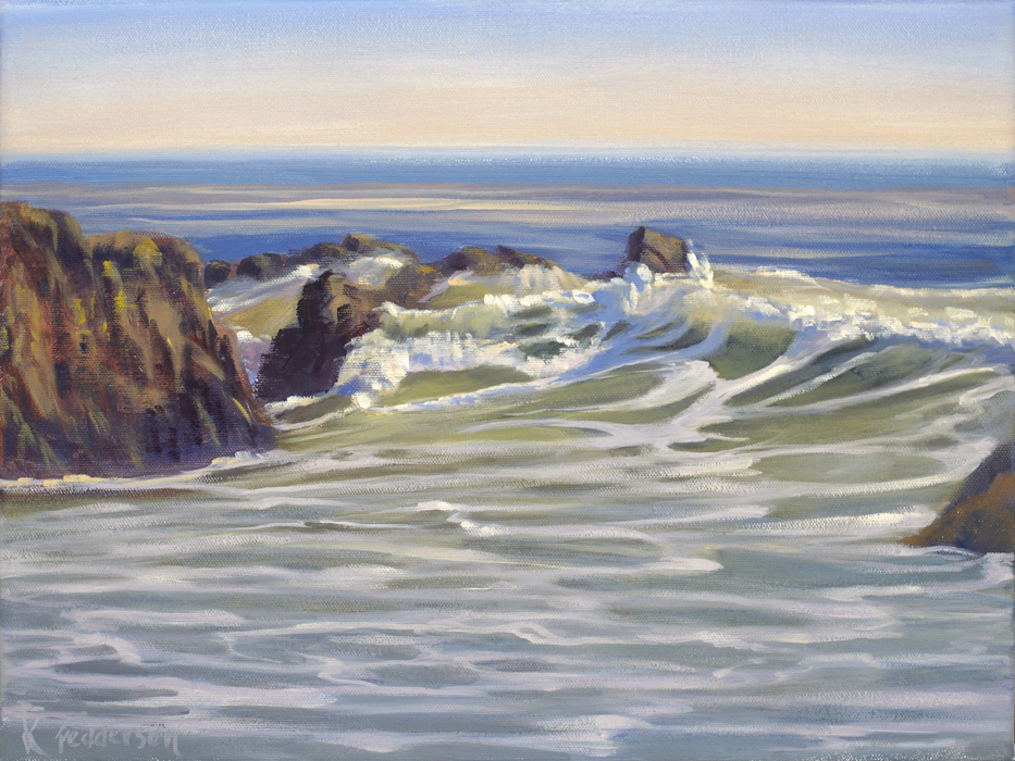 beautiful santa barbara beach wave