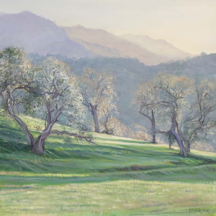 santa ynez sunset painting