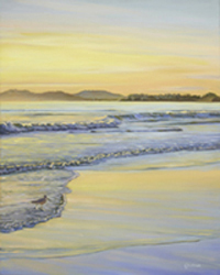 Loon point sunset painting