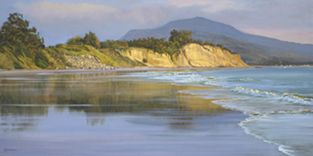 Loon point sunset painting